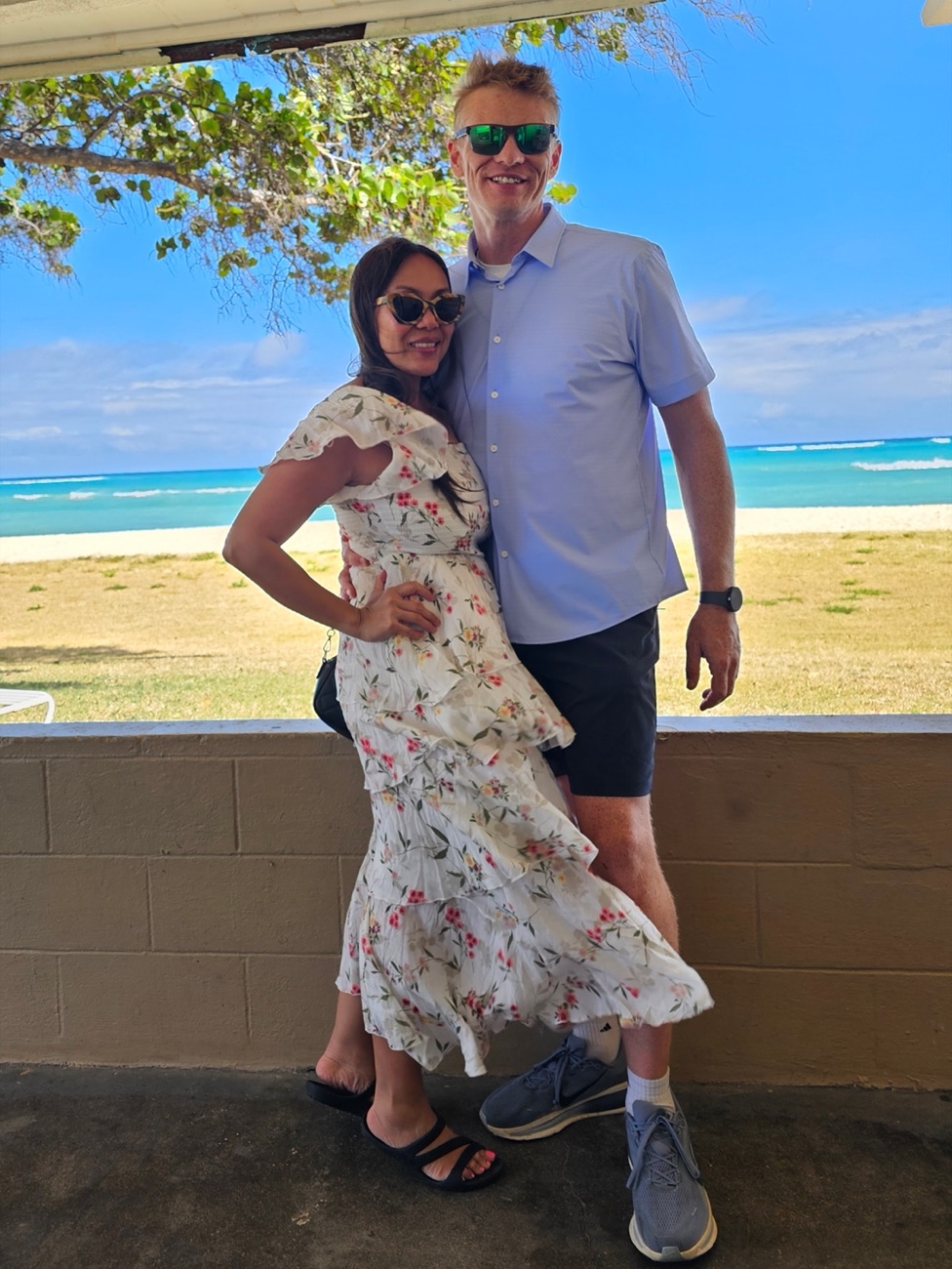Joseph and his wife Lindsay in Hawaii